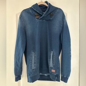 Insiders Street Modern Wear Denim Pullover, M, Inside Crew